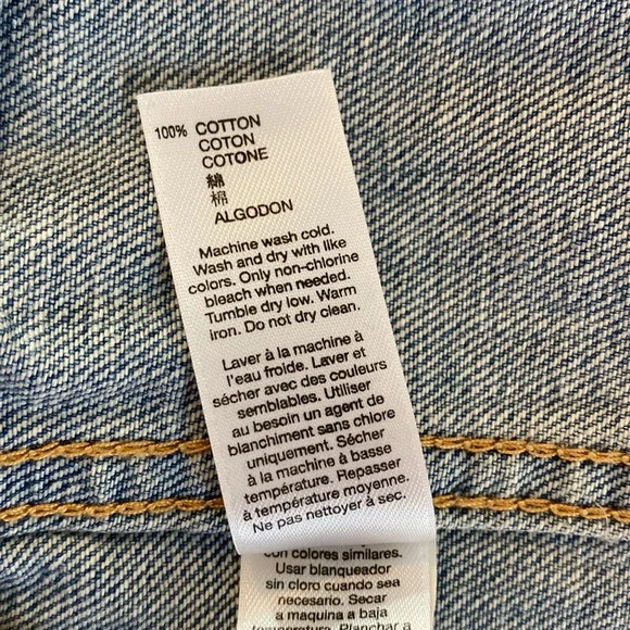 GAP Distressed Denim Jacket, Size XS - Picture 17 of 17